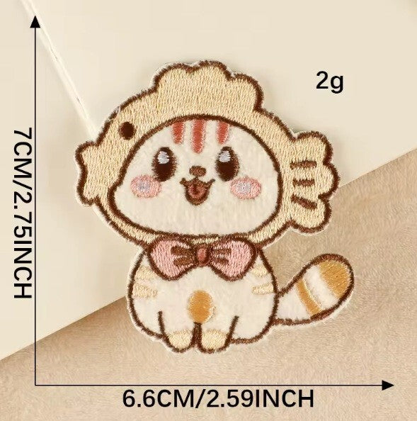 Cat Patch Cute Kawaii Kitty Embroidered Patches Iron on / Stick on / Sew on Cats - 4
