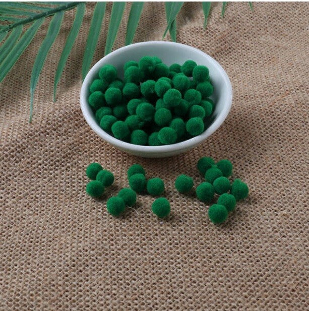 Craft Pom Poms Size 8mm Many Colour Options & Pack Sizes Pom Pom Art & Craft - Dark Green
