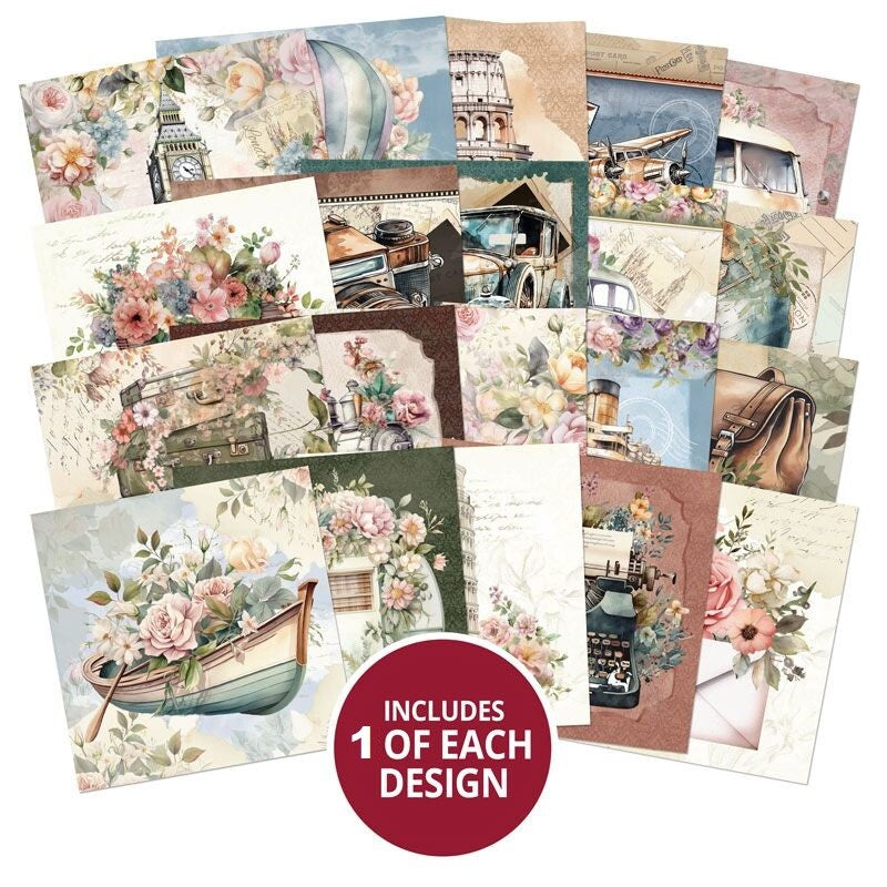 Hunkydory Little Books 20/24/25 Pack - Christmas Birthday Card Making Scrapbook - Vintage Journeys