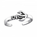 925 Sterling Silver Adjustable Midi Ring Finger Stackable Toe Ring Jewellery #2 - Anchor