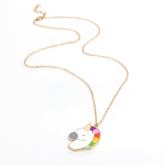 Magical Rainbow Unicorn Necklace Fantasy Fairy Tale Horse Kawaii & Gift Bag