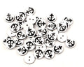 Nautical Beach Anchor Sea Buttons Craft Customise Clothing Sewing Button - 12mm Black Anchor