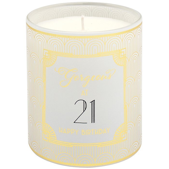 21st Birthday Gift - Gorgeous Candle 21st Birthday - 30 Hour Burn Time - Vanilla