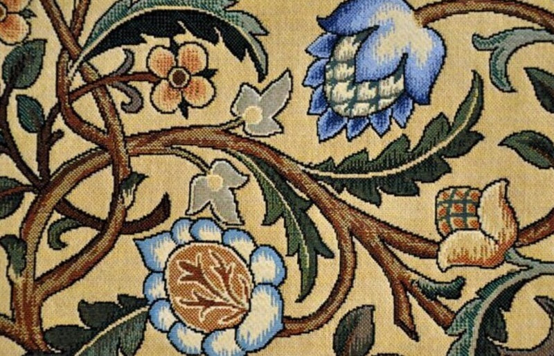 Tree of Life Loom Woven Tapestry William Morris 88 x 68 cm Dark Blue
