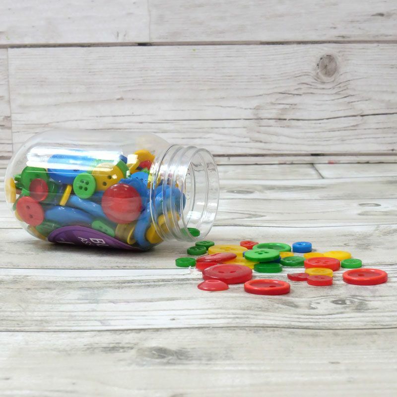 Jar of Buttons Assortment Button Button It! Craft Scrapbook Cardmaking Hunkydory