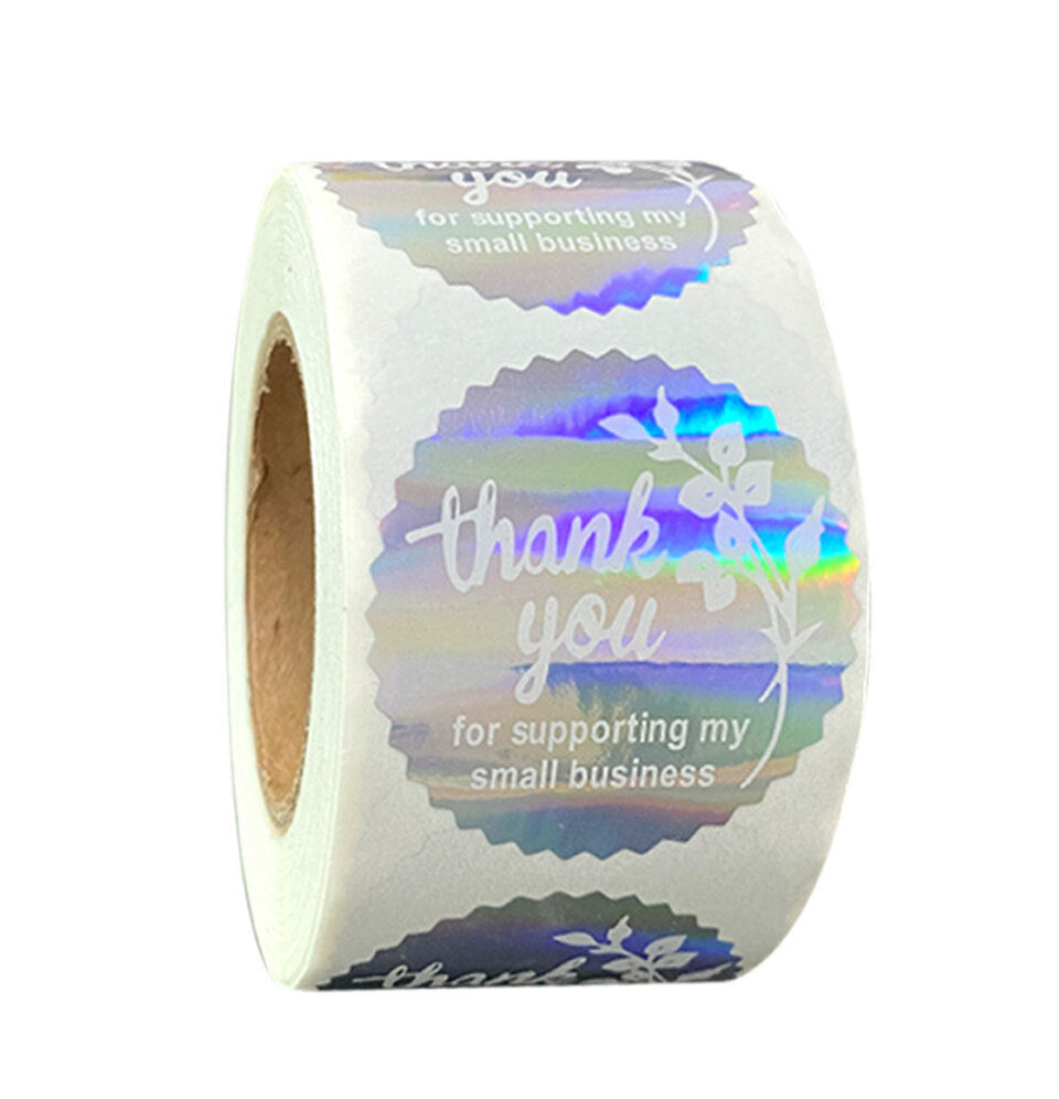 Thank You for Supporting my Business Hologram Labels Stickers Sticker 25mm
