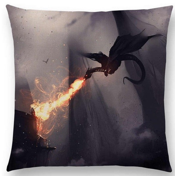 Dragon Cushion Cover Fantasy Mystical Magic Dragon Cushions 18" x 18" - 9