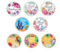 Round Labels 'Thank You' Plants Animals Nature Gift Craft Food Stickers 2.5cm