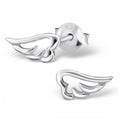925 Sterling Silver Wings Angel Wing 9x5mm Stud Earrings & Gift Box #10