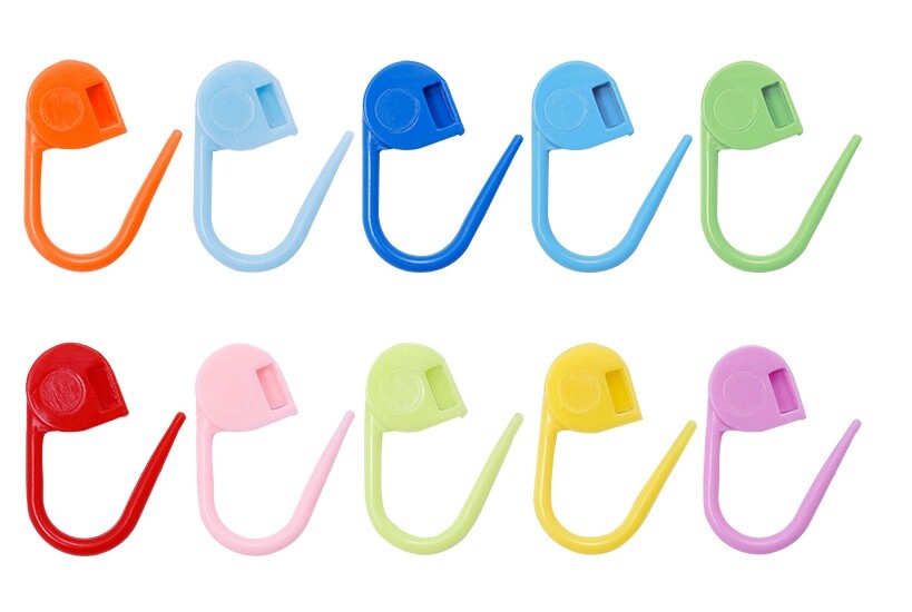 Plastic Locking Needle Stitch Holders Markers for Crochet Knitting Clips Craft