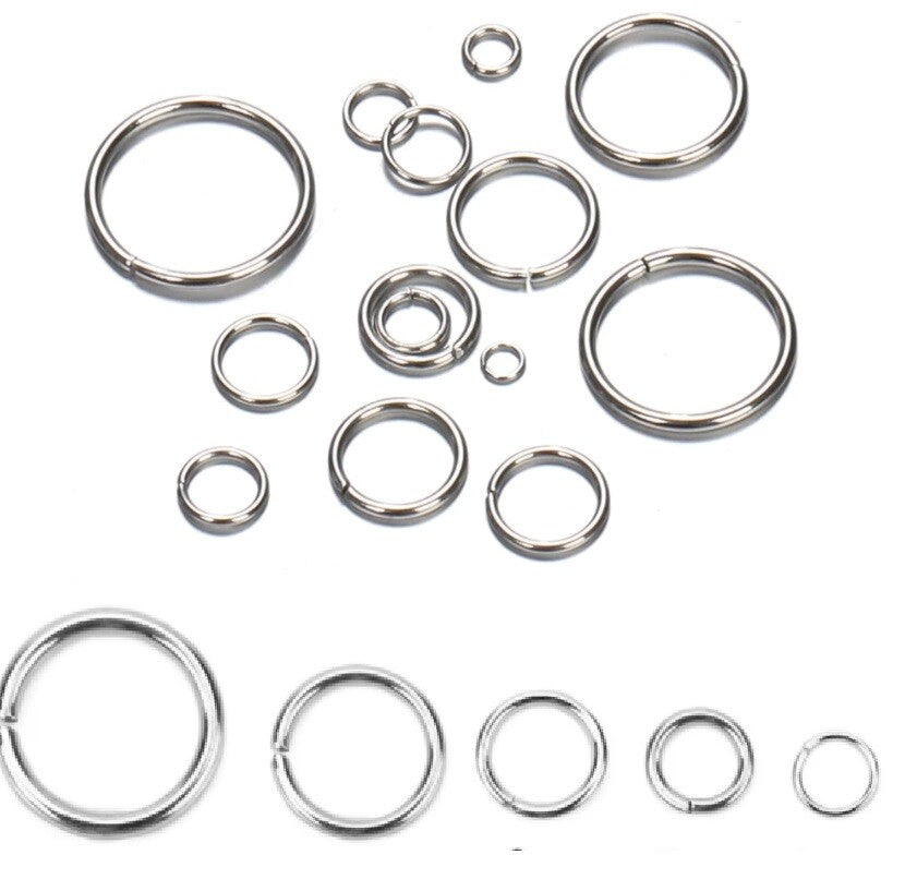 Rhodium Silver Jump Rings Ring Connectors Jewellery Craft Connector