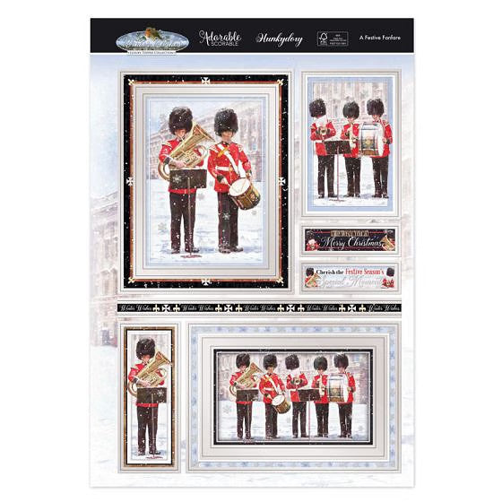 Hunkydory Christmas A4 Card Die Cut Topper Sheet Luxury Toppers for Craft Cards - A Festive Fanfare