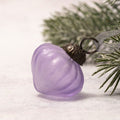 6 Pack Small Glass Handcrafted Baubles Premium Traditional Christmas Tree Craft - 5 Lavender Frosted Lantern (Set of 5)