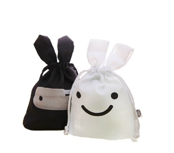Bunny Rabbit Ninja Kawaii Small Storage Lunch Laundry Make Up Accessory Bag