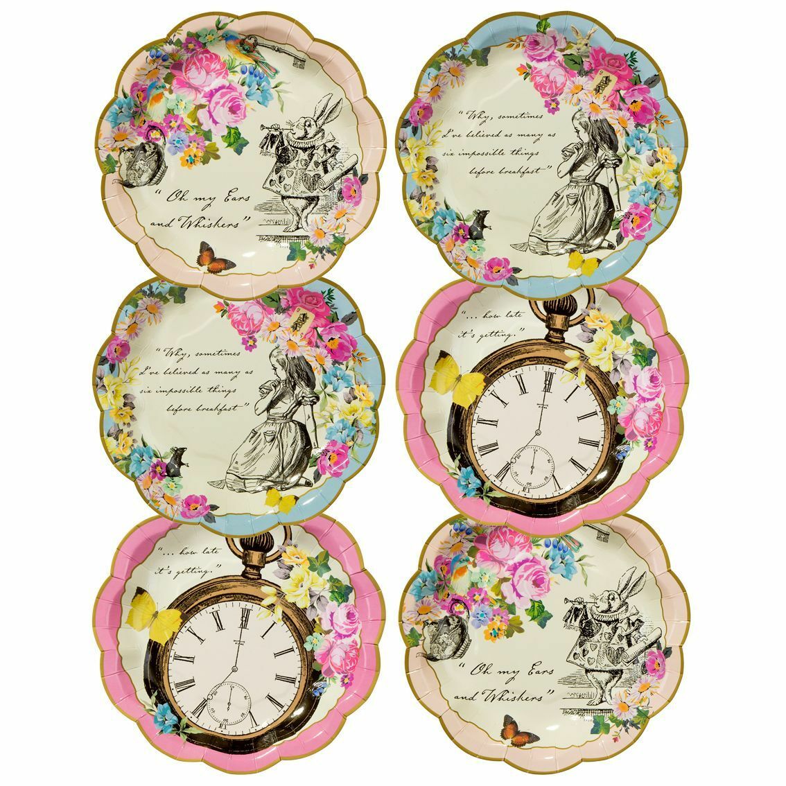 Unicorn Animals Alice Wonderland Party Plates Children's Party Table Decorations