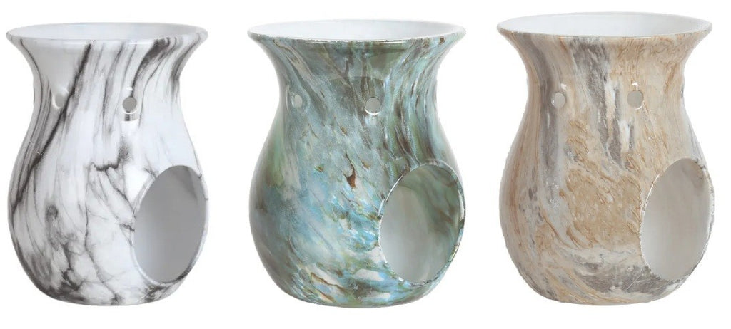 Aroma Marble Wax Melt Burner Oil Burners Marbled Free UK Delivery