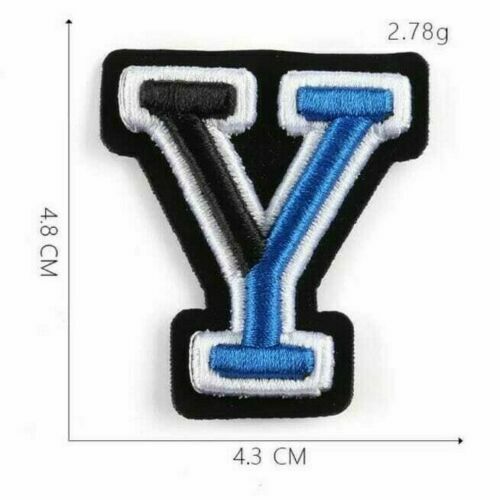 3D Varsity Letter Patch Patches Sew On Embroidered Customise Clothing Alphabet - Y