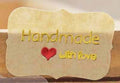 Paper Labels Handmade with Love Craft Stickers Manilla & Gold Regency Design