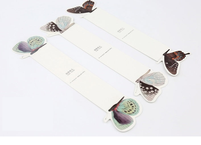 4 x Butterfly Shape Bookmark Book Markers Exquisite Wings Open Unique Gift