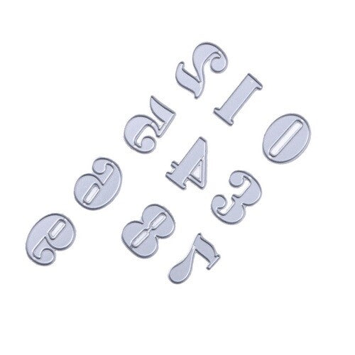 Alphabet Numbers Die Cutting Stencil Card Making Scrapbook Craft Template - Numbers 0-9 Design 1
