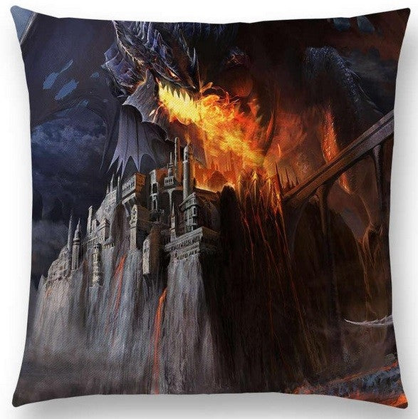 Dragon Cushion Cover Fantasy Mystical Magic Dragon Cushions 18" x 18" - 23