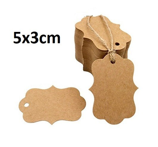 Handmade with Love Thank You DIY Craft Paper Tag Tags Gift Celebration - Blank Regency Brown