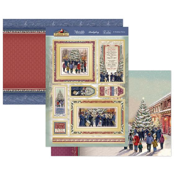 Hunkydory Christmas Card Making Kits Festive Xmas Luxury Topper Set Pack Toppers - A Christmas Chorus