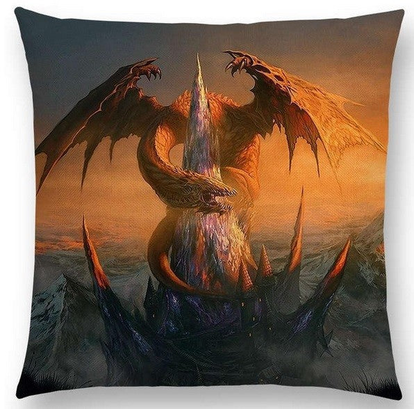 Dragon Cushion Cover Fantasy Mystical Magic Dragon Cushions 18" x 18" - 10
