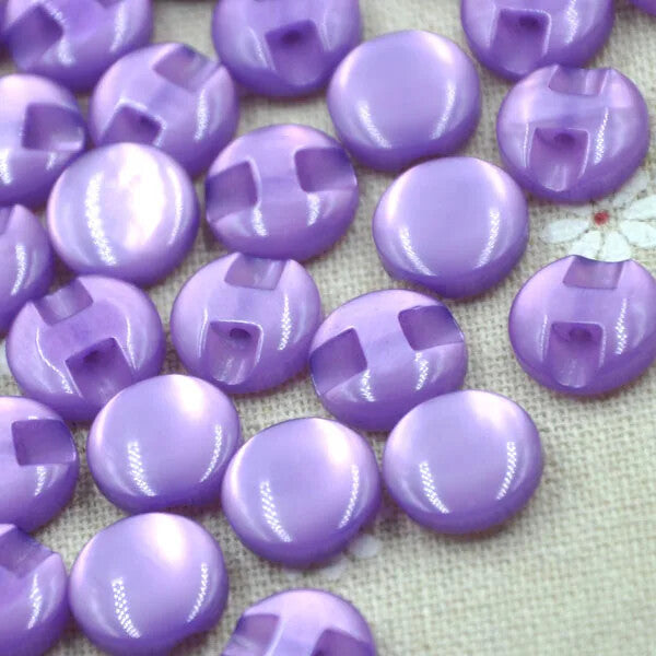 12mm / 1.2cm Buttons - 12 colours - Baby Knitting Clothing Knit Button Flatback - Purple