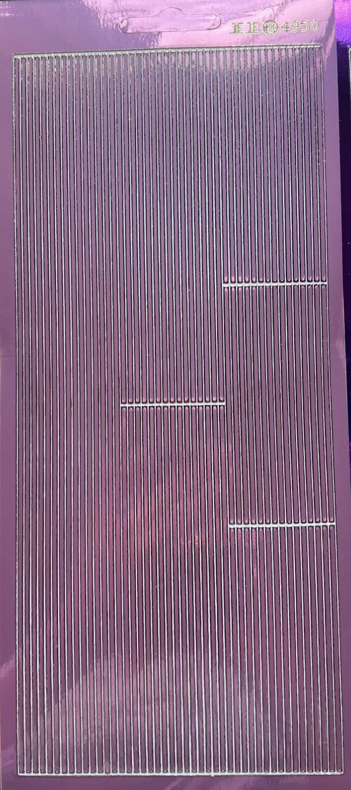 Lines Border Line Mirror Shine Peel Off Sticker Edge Craft Borders Stickers - Candy Pink
