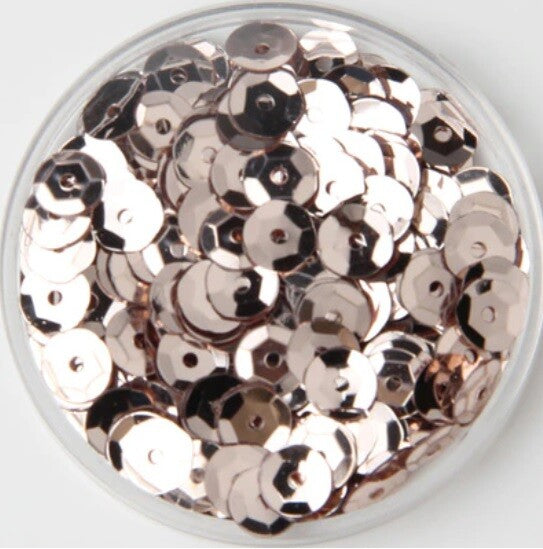 550 / 1200 Round 5mm Loose Sequin Sewing Trim Costume Sequins Craft - 36 COLOURS - Champagne