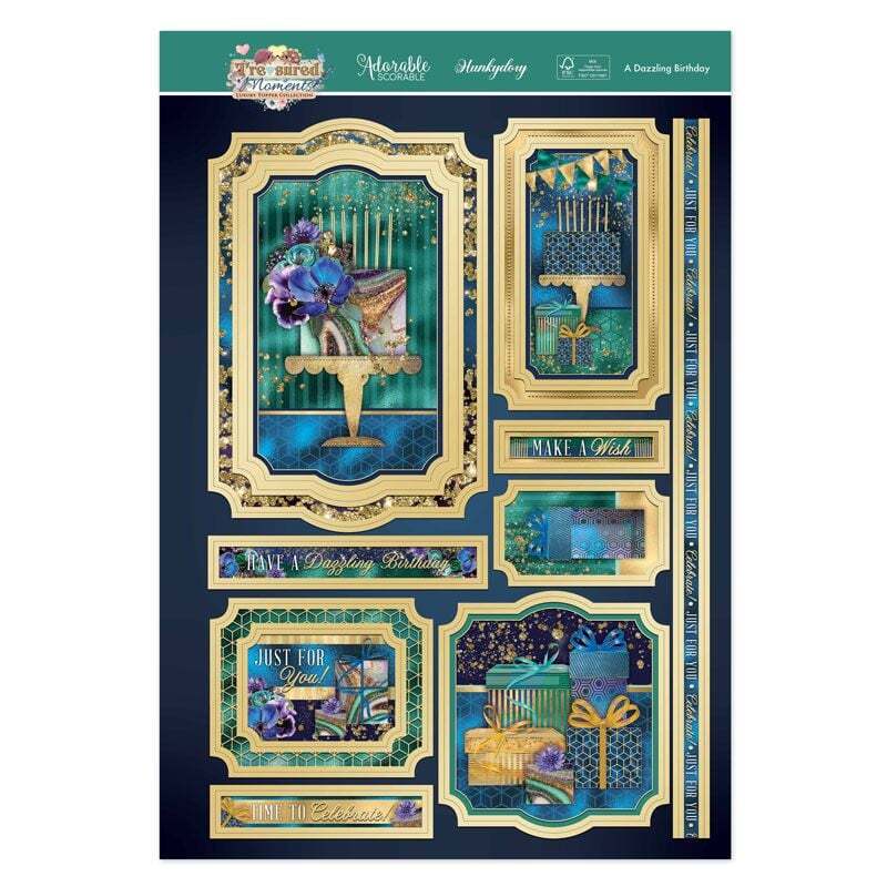 Hunkydory Greeting & Birthday Card Making Kits Luxury Topper Set Pack Toppers