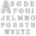 3D Blue Pink Purple Letter Patch Patches Iron on Sew on Alphabet Letters 4cm