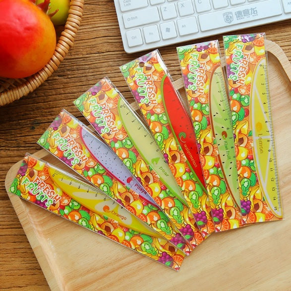 Fruit Food Ruler 15 cm Plastic Novelty Stationery Accessory School Fun