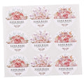 Round Paper Labels Hand Made Pink Flower Butterfly Kraft Paper Craft Sticker 3cm
