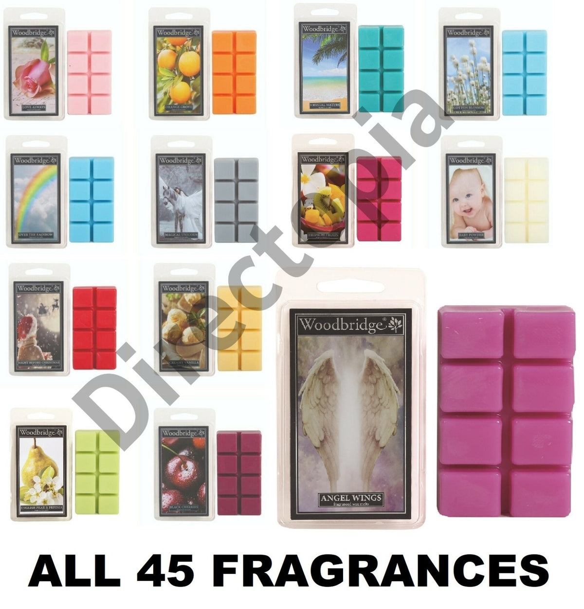 Woodbridge Scented Wax Melts - Melt Burn Time: Up to 16 Hours Per Segment