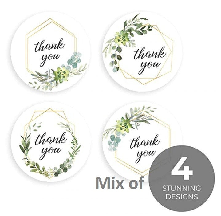 Round Sticky Labels Thank You Handmade Gift Craft Stickers Label Seals 2.5cm - 6