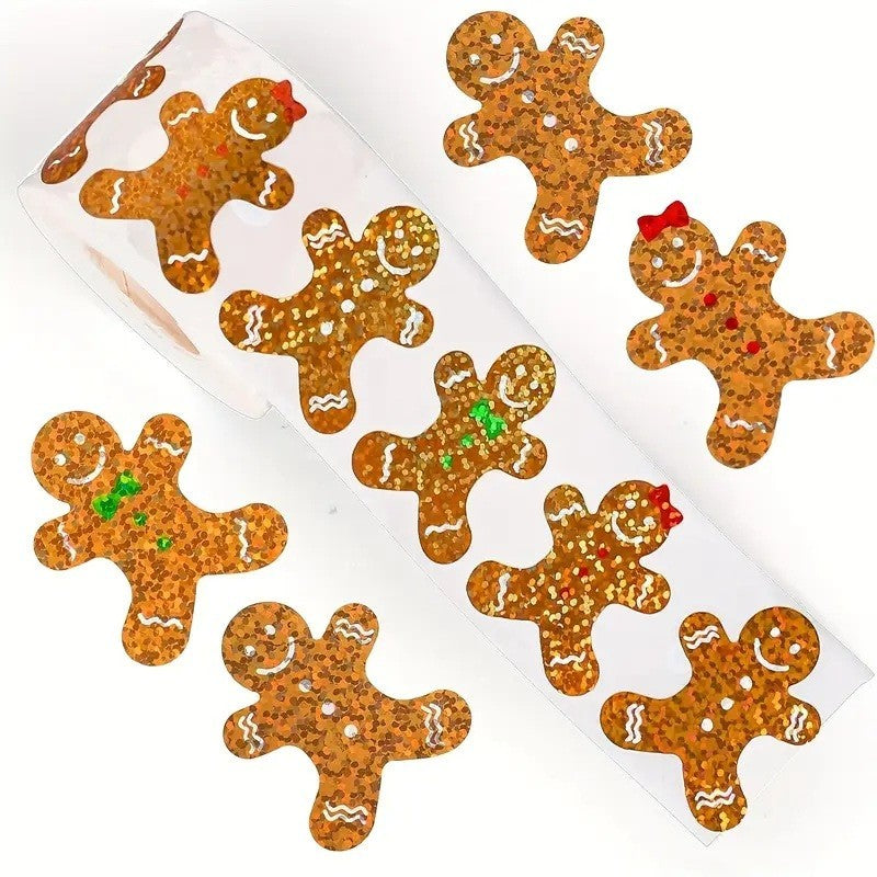 Gingerbread Man Stickers Peel & Stick Xmas Sticker Scrapbook Card Making