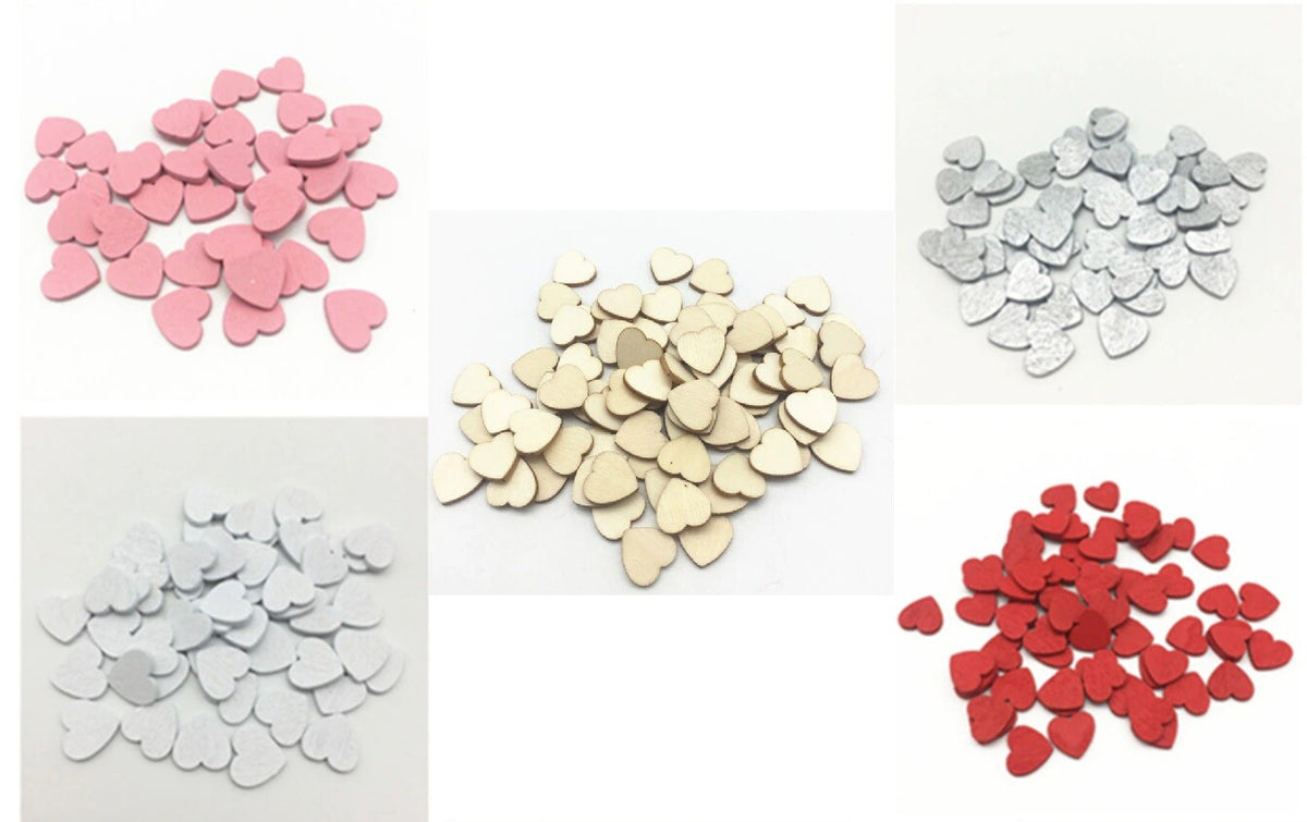 12mm Wood Hearts Confetti Slices Wedding Craft Chips Wedding Decoration Scatter