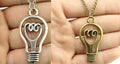 Light Bulb Necklace Cute Physics Quirky Style Bright Idea & Free Gift Bag