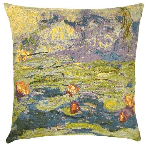 MONET POPPIES LA MAISON BELGIAN TAPESTRY CUSHION COVERS 14"x14" - Les Nymphéas