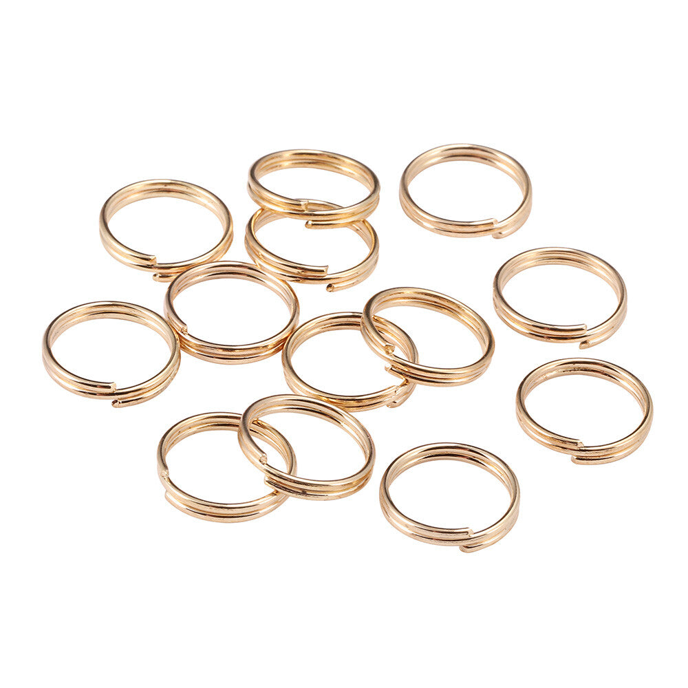10mm KC Gold Keyring Split Rings Key Chain Jewellery Link Ring Craft Links