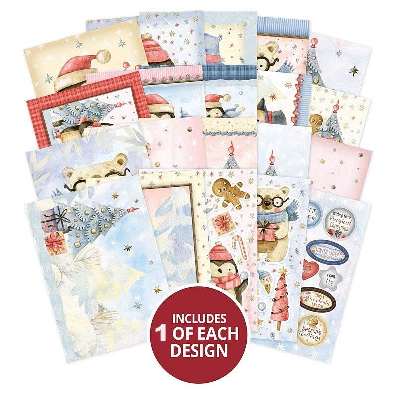 Hunkydory Little Books 20/24/25 Pack - Christmas Birthday Card Making Scrapbook - Winter Friends