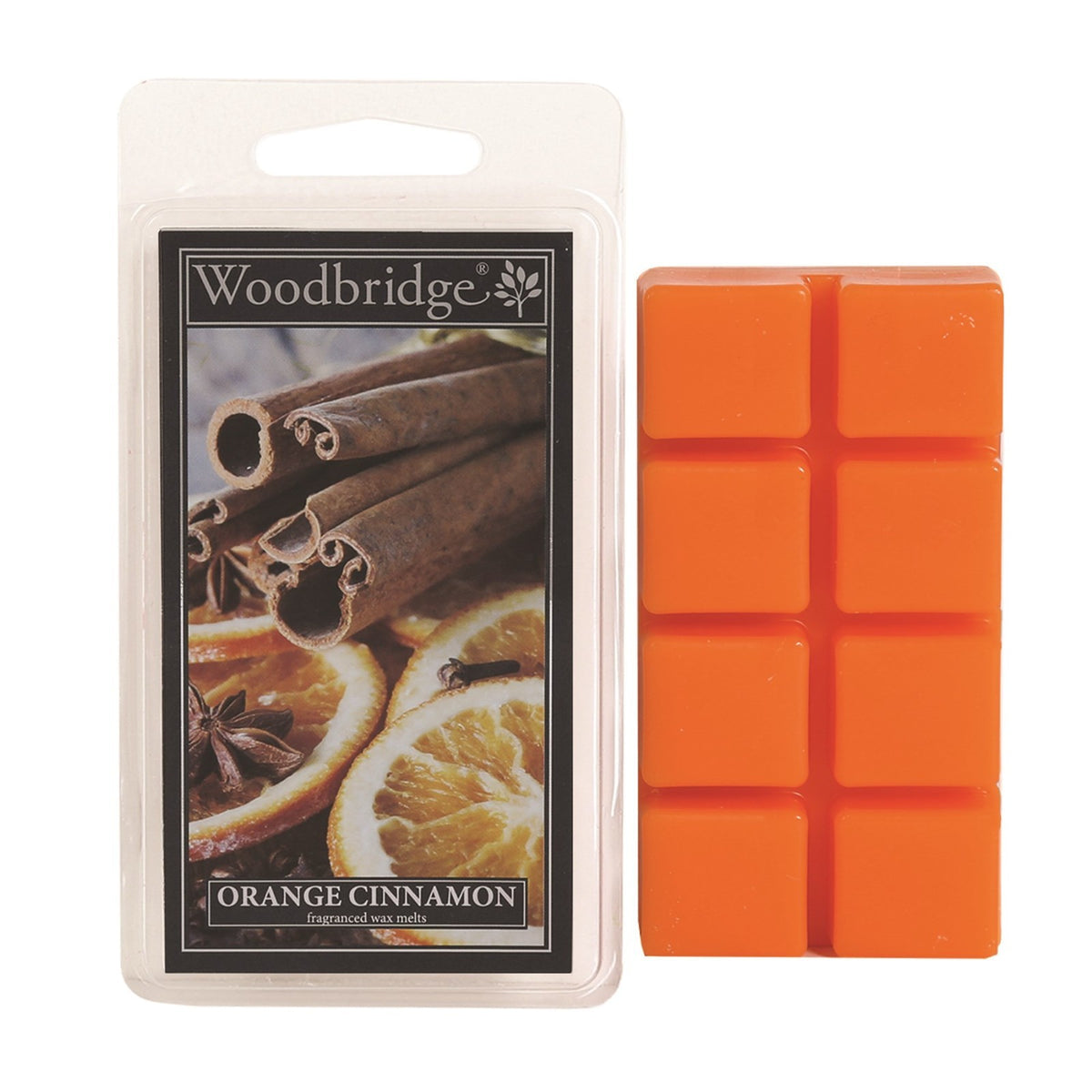 Woodbridge Scented Wax Melts - Melt Burn Time: Up to 16 Hours Per Segment - Orange & Cinnamon