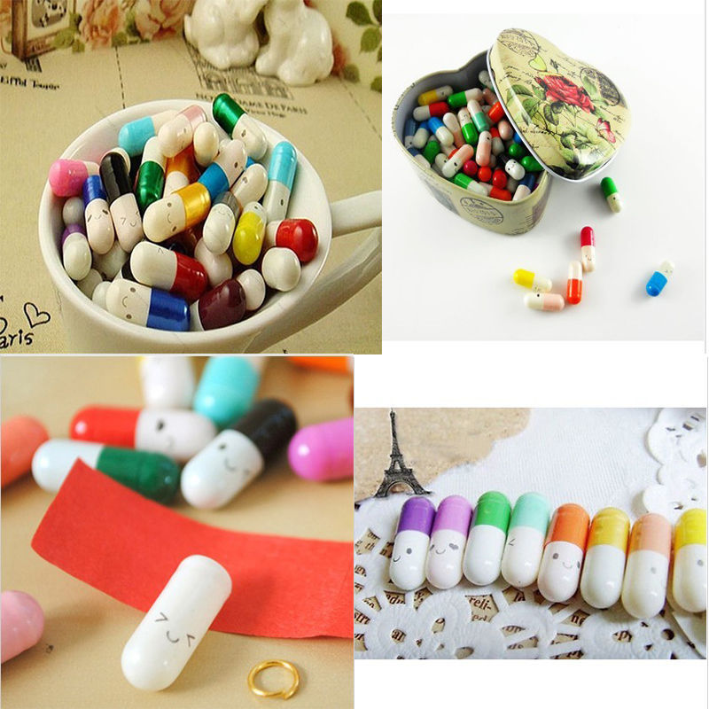 Adorable Secret Message Pill Capsule Kawaii Cute Love Message Notes Valentine