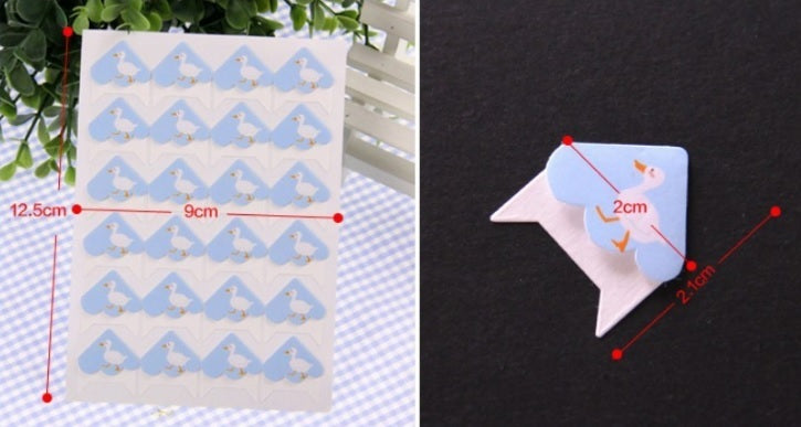 24 Cute Self Adhesive Photo Album Frame Corner Protector Stickers Scrap booking