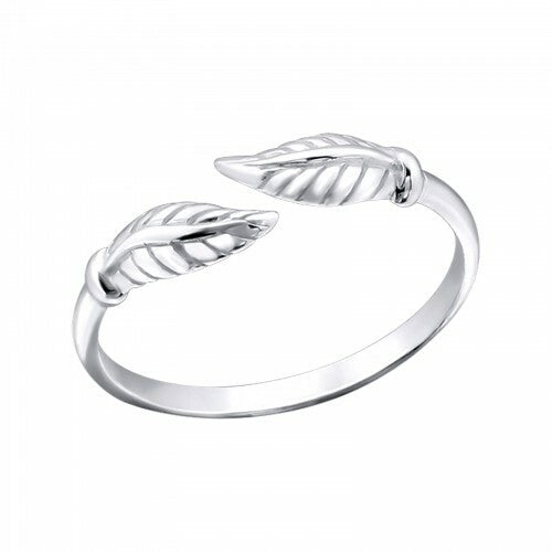 925 Sterling Silver Adjustable Midi Ring Finger Stackable Toe Ring Jewellery #2 - Leaf