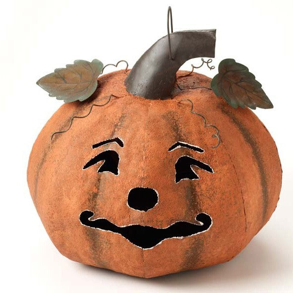 Metal Pumpkin Halloween Pumpkins Ornament Candle Holder Party Autumn Decoration - Large Metal Pumpkin Lantern - 31x31x30cm