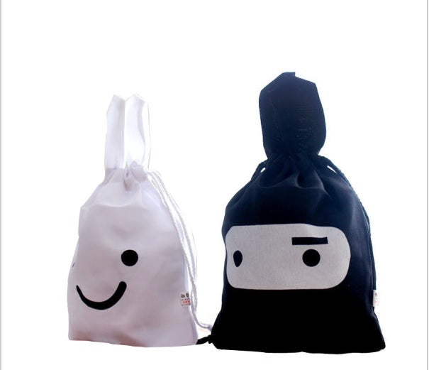 Bunny Rabbit Ninja Kawaii Small Storage Lunch Laundry Make Up Accessory Bag