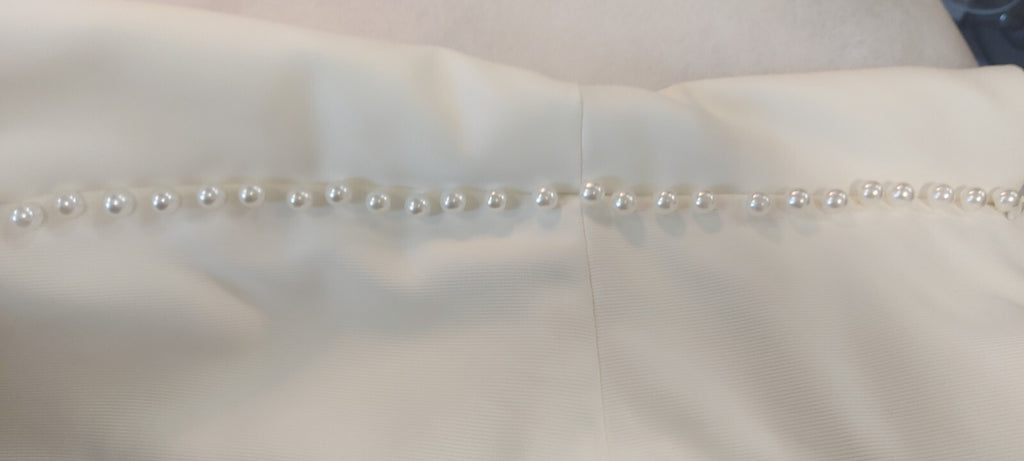 White or Ivory Pearl Bead Buttons Sideways Shank Buttons 6, 8, 10, 12, 14, 16mm